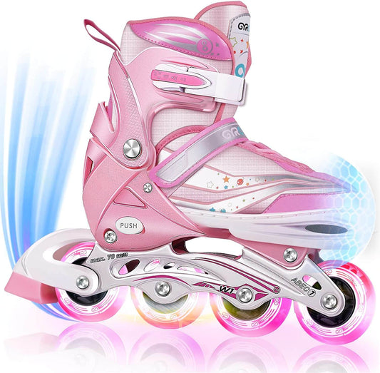 Gyroshoes W1 Inline Skate for kids -Blue/Pink